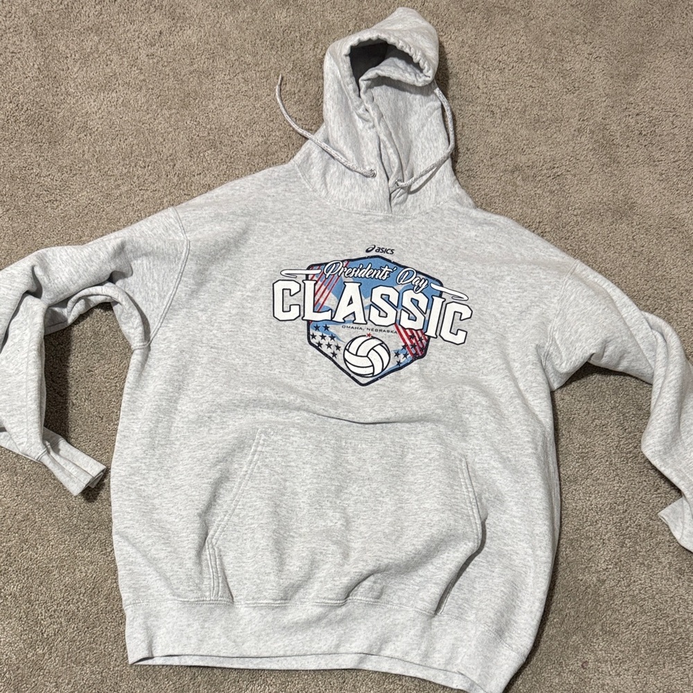 ASICS Light Gray Volleyball Classic Hoodie